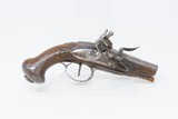 Early-1800 ENGRAVED & CARVED French FLINTLOCK Pocket Pistol Panoply Antique Short Range SELF DEFENSE Pistol - 2 of 16