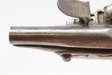Early-1800 ENGRAVED & CARVED French FLINTLOCK Pocket Pistol Panoply Antique Short Range SELF DEFENSE Pistol - 9 of 16