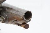 Early-1800 ENGRAVED & CARVED French FLINTLOCK Pocket Pistol Panoply Antique Short Range SELF DEFENSE Pistol - 6 of 16