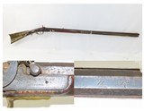RUNNING STAG MOUNTAINS ENGRAVED KENTUCKY LONG RIFLE .34 Frontier KY Antique “H R” Signed Barrel; FAHNESTOCK Lock - 1 of 21