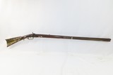 RUNNING STAG MOUNTAINS ENGRAVED KENTUCKY LONG RIFLE .34 Frontier KY Antique “H R” Signed Barrel; FAHNESTOCK Lock - 2 of 21