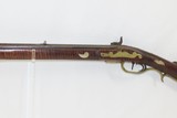 RUNNING STAG MOUNTAINS ENGRAVED KENTUCKY LONG RIFLE .34 Frontier KY Antique “H R” Signed Barrel; FAHNESTOCK Lock - 18 of 21