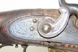RUNNING STAG MOUNTAINS ENGRAVED KENTUCKY LONG RIFLE .34 Frontier KY Antique “H R” Signed Barrel; FAHNESTOCK Lock - 7 of 21