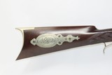 c1850s LANCASTER, PENNSYLVANIA HENRY E LEMAN “Smooth Rifle” Antique .54 Cal German Silver Patchbox & Hardware - 3 of 19