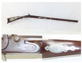 c1850s LANCASTER, PENNSYLVANIA HENRY E LEMAN “Smooth Rifle” Antique .54 Cal German Silver Patchbox & Hardware - 1 of 19