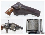 ALLEN & WHEELOCK 22 Short SIDEHAMMER Revolver PERIOD LEATHER HOLSTER 7-Shot With Fantastic 5-Panel Cylinder Scene - 1 of 18