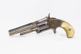 ENGRAVED, MOTHER OF PEARL SMITH & WESSON No. 1-1/2 .32 Revolver S&W Antique c1870s Ornate Pocket Sidearm - 2 of 17