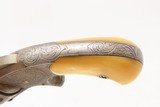 ENGRAVED, MOTHER OF PEARL SMITH & WESSON No. 1-1/2 .32 Revolver S&W Antique c1870s Ornate Pocket Sidearm - 7 of 17