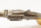 ENGRAVED, MOTHER OF PEARL SMITH & WESSON No. 1-1/2 .32 Revolver S&W Antique c1870s Ornate Pocket Sidearm - 8 of 17