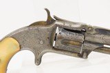 ENGRAVED, MOTHER OF PEARL SMITH & WESSON No. 1-1/2 .32 Revolver S&W Antique c1870s Ornate Pocket Sidearm - 16 of 17