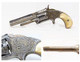 ENGRAVED, MOTHER OF PEARL SMITH & WESSON No. 1-1/2 .32 Revolver S&W Antique c1870s Ornate Pocket Sidearm - 1 of 17