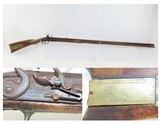 EAGLE ENGRAVED Patchbox FLINTLOCK LONG RIFLE Smoothbore .56 Caliber Antique Kentucky Style AMERICAN LONG RIFLE - 1 of 19