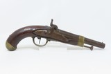 NAPOLEONIC French Arsenal AN XIII .69 CAVALRY Pistol Single Shot 13 Antique Large FLINTLOCK to PERCUSSION MILITARY Pistol - 2 of 17