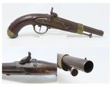 NAPOLEONIC French Arsenal AN XIII .69 CAVALRY Pistol Single Shot 13 Antique Large FLINTLOCK to PERCUSSION MILITARY Pistol - 1 of 17