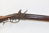 UNION, SNYDER COUNTY PENNSYLVANIA Antique JOE LONG .52 FLINTLOCK LONG RIFLE Silver Star Inlaid with Carved Stock - 4 of 20