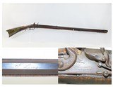 UNION, SNYDER COUNTY PENNSYLVANIA Antique JOE LONG .52 FLINTLOCK LONG RIFLE Silver Star Inlaid with Carved Stock - 1 of 20