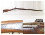 TWIN HEARTS 1840s Henry ELWELL-REMINGTON LONG RIFLE Ilion, New York Antique Pre-Civil War Pennsylvania / Kentucky Plains Rifle - 1 of 19