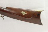 TWIN HEARTS 1840s Henry ELWELL-REMINGTON LONG RIFLE Ilion, New York Antique Pre-Civil War Pennsylvania / Kentucky Plains Rifle - 15 of 19