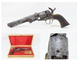 c1856 GUSTAVE YOUNG ENGRAVED COLT 1849 Revolver .31 Civil War Antique Antebellum Sidearm with Factory Engraving