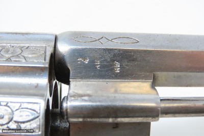 LARGE 10-SHOT 11MM PINFIRE JOSEPH CHAINEUX BREVETE Revolverc1860s Antique Mid-19th Century HIGH CAPACITY Revolver - Image 16 of 20