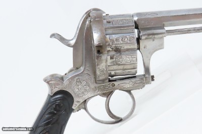 LARGE 10-SHOT 11MM PINFIRE JOSEPH CHAINEUX BREVETE Revolverc1860s Antique Mid-19th Century HIGH CAPACITY Revolver - Image 19 of 20