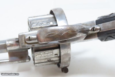 LARGE 10-SHOT 11MM PINFIRE JOSEPH CHAINEUX BREVETE Revolverc1860s Antique Mid-19th Century HIGH CAPACITY Revolver - Image 14 of 20