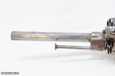 LARGE 10-SHOT 11MM PINFIRE JOSEPH CHAINEUX BREVETE Revolverc1860s Antique Mid-19th Century HIGH CAPACITY Revolver - Image 15 of 20