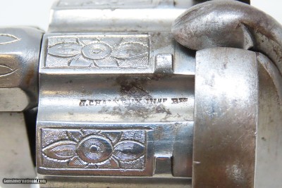 LARGE 10-SHOT 11MM PINFIRE JOSEPH CHAINEUX BREVETE Revolverc1860s Antique Mid-19th Century HIGH CAPACITY Revolver - Image 7 of 20