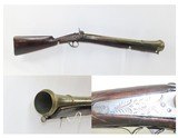 BIG BORED BELGIAN BRASS BARRELED BLUNDERBUSS Coach Gun 19th Century AntiqueWith MM Company Inscription on the Barrel!