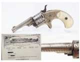 1874 New York ENGRAVED COLT Open Top .22 Pocket PEARL GRIP LETTERED Antique Colt’s Answer to SMITH & WESSON’S No. 1 Revolver