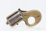 Scarce “MY FRIEND” 7-SHOT .22 KNUCKLE DUSTER Revolver ENGRAVED 1874 Antique NICE 1870s Era BRASS KNUCKLER- PISTOL Combination - 2 of 12