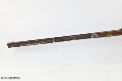 CHAMBERSBURG SCHOOL PENNSYLVANIA LONG RIFLE ABRAHAM SCHWEITZER .50Antique Franklin County, PA Striped Maple Stock Silver Eagle - Image 20 of 22