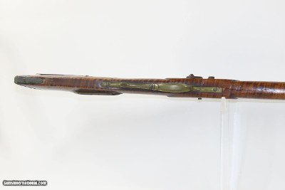 CHAMBERSBURG SCHOOL PENNSYLVANIA LONG RIFLE ABRAHAM SCHWEITZER .50Antique Franklin County, PA Striped Maple Stock Silver Eagle - Image 10 of 22