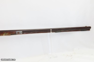 CHAMBERSBURG SCHOOL PENNSYLVANIA LONG RIFLE ABRAHAM SCHWEITZER .50Antique Franklin County, PA Striped Maple Stock Silver Eagle - Image 5 of 22