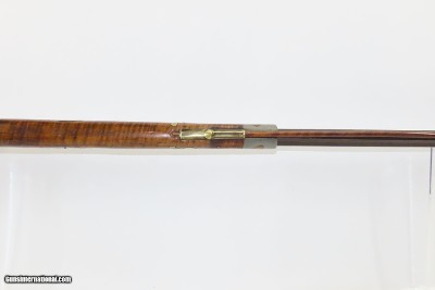 CHAMBERSBURG SCHOOL PENNSYLVANIA LONG RIFLE ABRAHAM SCHWEITZER .50Antique Franklin County, PA Striped Maple Stock Silver Eagle - Image 11 of 22