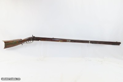 CHAMBERSBURG SCHOOL PENNSYLVANIA LONG RIFLE ABRAHAM SCHWEITZER .50Antique Franklin County, PA Striped Maple Stock Silver Eagle - Image 2 of 22