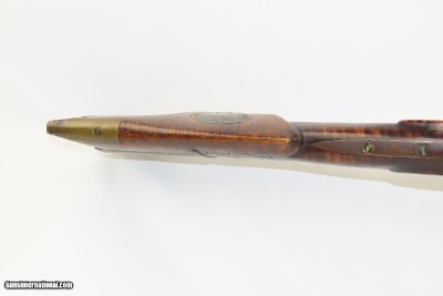 CHAMBERSBURG SCHOOL PENNSYLVANIA LONG RIFLE ABRAHAM SCHWEITZER .50Antique Franklin County, PA Striped Maple Stock Silver Eagle - Image 14 of 22