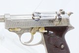 NICKEL & GOLD “JEWELED” World War II THIRD REICH “cyq” Code P.38 Pistol C&R March 1944 Mfr. WW2 German Sidearm - 4 of 19