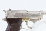 NICKEL & GOLD “JEWELED” World War II THIRD REICH “cyq” Code P.38 Pistol C&R March 1944 Mfr. WW2 German Sidearm - 18 of 19