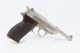 NICKEL & GOLD “JEWELED” World War II THIRD REICH “cyq” Code P.38 Pistol C&R March 1944 Mfr. WW2 German Sidearm - 16 of 19