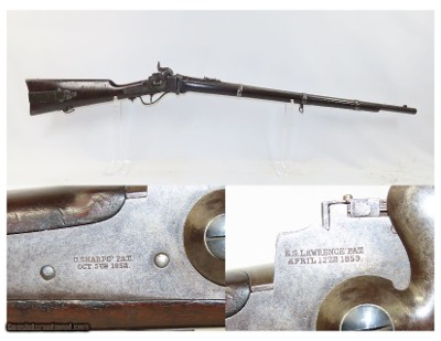 SHARPS NEW MODEL 1859 MILITARY RIFLE Union Army Hartford CIVIL WAR
Antique Iron Patchbox 30” Barrel Percussion