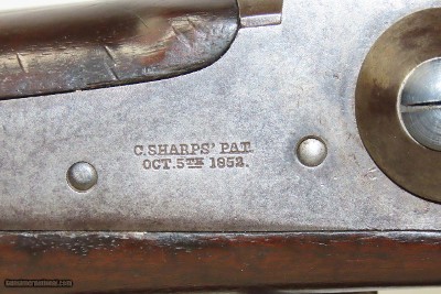 SHARPS NEW MODEL 1859 MILITARY RIFLE Union Army Hartford CIVIL WARAntique Iron Patchbox 30” Barrel Percussion - Image 6 of 22