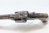 GOLD DAMASCENE SMITH & WESSON .44 RUSSIAN Revolver S&W c1870s 7 1/4”Antique Unique Custom Floral Scroll Inlays - 7 of 16