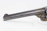 GOLD DAMASCENE SMITH & WESSON .44 RUSSIAN Revolver S&W c1870s 7 1/4”Antique Unique Custom Floral Scroll Inlays - 5 of 16