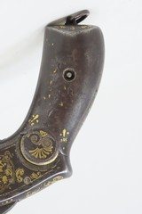 GOLD DAMASCENE SMITH & WESSON .44 RUSSIAN Revolver S&W c1870s 7 1/4”Antique Unique Custom Floral Scroll Inlays - 14 of 16