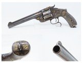 GOLD DAMASCENE SMITH & WESSON .44 RUSSIAN Revolver S&W c1870s 7 1/4”Antique Unique Custom Floral Scroll Inlays - 1 of 16
