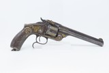 GOLD DAMASCENE SMITH & WESSON .44 RUSSIAN Revolver S&W c1870s 7 1/4”Antique Unique Custom Floral Scroll Inlays - 13 of 16