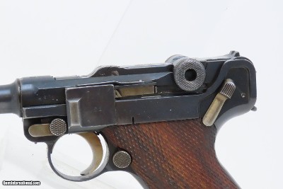 DÜSSELDORF POLICE 1915/1920 DOUBLE DATE LUGER Pistol DWM 9x19mm WWIII C&R “S.D.IV.1438” Marked WWI Sidearm w/ WWII HOLSTER - Image 7 of 25