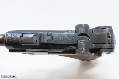DÜSSELDORF POLICE 1915/1920 DOUBLE DATE LUGER Pistol DWM 9x19mm WWIII C&R “S.D.IV.1438” Marked WWI Sidearm w/ WWII HOLSTER - Image 12 of 25