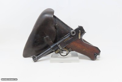 DÜSSELDORF POLICE 1915/1920 DOUBLE DATE LUGER Pistol DWM 9x19mm WWIII C&R “S.D.IV.1438” Marked WWI Sidearm w/ WWII HOLSTER - Image 2 of 25